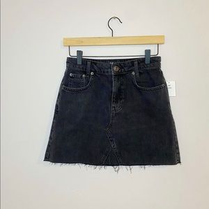 UO Black Denim Mini Skirt NWT